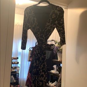 long sleeve wrap dress